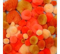 Vaessen creative assortiti pon pon, tessuto, arancione, taglia unica