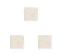 Vaessen Creative Buste quadrate piccole per biglietti di auguri, colore avorio, 5 pezzi, biglietti coordinati disponibili (Confezione da 3)