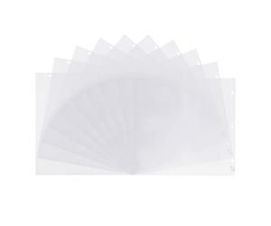Vaessen Creative Buste Trasparenti Anelli 30,5 x 30,5 cm-10 Cartelline di Plastica-Fogli per Raccoglitore, Album di Ritagli, Diari e Biglietti, unità