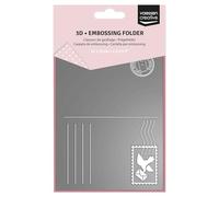 Vaessen Creative Cartella per Embossing 3D Cartolina Postale 11 x 15 cm - Cartelle per Goffratura per DIY, Biglietti Fatti a Mano, Journaling e Scrapbooking
