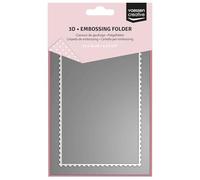Vaessen Creative Cartella per Embossing 3D Francobollo 11 x 15 cm - Cartelle per Goffratura per DIY, Biglietti Fatti a Mano, Journaling e Scrapbooking