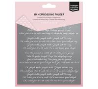 Vaessen Creative Cartella per Embossing 3D Jingle Bells 15 x 15 cm - Cartelle per Goffratura e Accessori - per Fai da Te, DIY, Biglietti, Artigianato, Scrapbooking e Journaling