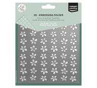 Vaessen Creative Cartella per Embossing 3D Sfondo Fiori (Bloom) 15 x 15 cm - Cartelle per Goffratura per DIY, Biglietti Fatti a Mano, Journaling e Scrapbooking
