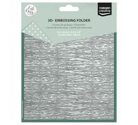 Vaessen Creative Cartella per Embossing 3D Sfondo Legno 15 x 15 cm - Cartelle per Goffratura per DIY, Biglietti Fatti a Mano, Journaling e Scrapbooking