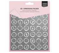 Vaessen Creative Cartella per Embossing 3D Sigilli di Carta 15 x 15 cm - Cartelle per Goffratura e Accessori - per Fai da Te, DIY, Biglietti, Artigianato, Scrapbooking e Journaling