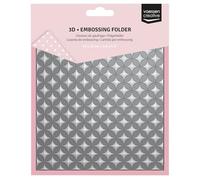 Vaessen Creative Cartella per Embossing 3D Stelle grafiche 15 x 15 cm - Cartelle per Goffratura e Accessori - per Fai da Te, DIY, Biglietti, Artigianato, Scrapbooking e Journaling