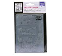 Vaessen Creative Cartella per Embossing, Bistrot Francese 14,6 x 10,8 x 0,5 cm, 1 pezzo, per Biglietti di Compleanno, Biglietti di Nascita, Biglietti di Natale e Artigianato di Carta