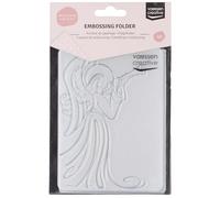 Vaessen Creative Cartella per Goffratura Angelo 14,6 x 10,7 cm - Cartella per Embossing per Biglietti, Scrapbooking, Journaling - Riutilizzabile, Risultati Precisi, Per Macchine da Taglio