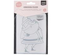 Vaessen Creative Cartella per Goffratura Babbo Natale 14,6 x 10,7 cm - Cartella per Embossing per Biglietti, Scrapbooking, Journaling - Riutilizzabile, Risultati Precisi, Per Macchine da Taglio