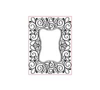 Vaessen Creative Cartella per Goffratura Cornice Ornata 14,6 x 10,7 cm - Cartella per Embossing per Biglietti, Scrapbooking, Journaling - Riutilizzabile, Risultati Precisi, Per Macchine da Taglio