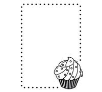 Vaessen Creative Cartella per Goffratura Cupcake 14,6 x 10,7 cm - Cartella per Embossing per Biglietti, Scrapbooking, Journaling - Riutilizzabile, Risultati Precisi, Per Macchine da Taglio