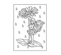 Vaessen Creative Cartella per Goffratura Fata con i Fiori 14,6 x 10,7 cm - Cartella per Embossing per Biglietti, Scrapbooking, Journaling - Riutilizzabile, Risultati Precisi, Per Macchine da Taglio