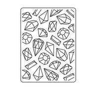 Vaessen Creative Cartella per Goffratura Gemme 14,6 x 10,7 cm - Cartella per Embossing per Biglietti, Scrapbooking, Journaling - Riutilizzabile, Risultati Precisi, Per Macchine da Taglio