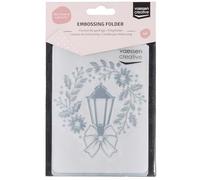 Vaessen Creative Cartella per Goffratura Lampada e Ghirlanda 14,6 x 10,7 cm - Cartella per Embossing per Biglietti, Scrapbooking, Journaling - Riutilizzabile, Risultati Precisi, Per Macchine da Taglio