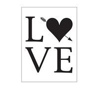 Vaessen Creative Cartella per Goffratura Love 14,6 x 10,7 cm - Cartella per Embossing per Biglietti, Scrapbooking, Journaling - Riutilizzabile, Risultati Precisi, Per Macchine da Taglio