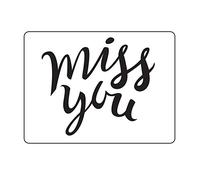 Vaessen Creative Cartella per Goffratura Miss You 14,6 x 10,7 cm - Cartella per Embossing per Biglietti, Scrapbooking, Journaling - Riutilizzabile, Risultati Precisi, Per Macchine da Taglio