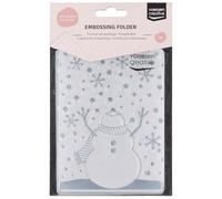 Vaessen Creative Cartella per Goffratura Pupazzo di Neve 14,6 x 10,7 cm - Cartella per Embossing per Biglietti, Scrapbooking, Journaling - Riutilizzabile, Risultati Precisi, Per Macchine da Taglio