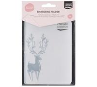 Vaessen Creative Cartella per Goffratura Renna 14,6 x 10,7 cm - Cartella per Embossing per Biglietti, Scrapbooking, Journaling - Riutilizzabile, Risultati Precisi, Per Macchine da Taglio