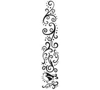 Vaessen Creative Cartella per Goffratura Riccioli Decorativi con Uccello 30,5 x 6,5 cm - Cartella per Embossing per Biglietti, Scrapbooking, Journaling - Riutilizzabile, Per Macchine da Taglio