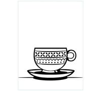 Vaessen Creative Cartella per Goffratura Tazza e Piattino 14,6 x 10,7 cm - Cartella per Embossing per Biglietti, Scrapbooking, Journaling - Riutilizzabile, Risultati Precisi, Per Macchine da Taglio