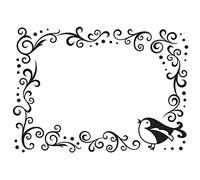 Vaessen Creative Cartella per Goffratura Uccello 14,6 x 10,7 cm - Cartella per Embossing per Biglietti, Scrapbooking, Journaling - Riutilizzabile, Risultati Precisi, Per Macchine da Taglio