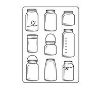 Vaessen Creative Cartella per Goffratura Vasi 14,6 x 10,7 cm - Cartella per Embossing per Biglietti, Scrapbooking, Journaling - Riutilizzabile, Risultati Precisi, Per Macchine da Taglio