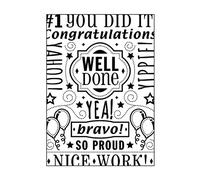 Vaessen Creative Cartella per Goffratura Well Done (Inglese) 14,6 x 10,7 cm - Cartella per Embossing per Biglietti, Scrapbooking, Journaling - Riutilizzabile, Risultati Precisi, Per Macchine da Taglio