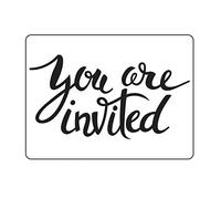 Vaessen Creative Cartella per Goffratura You Are Invited 14,6 x 10,7 cm - Cartella per Embossing per Biglietti, Scrapbooking, Journaling - Riutilizzabile, Risultati Precisi, Per Macchine da Taglio