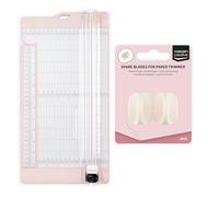 Vaessen Creative Cordonatrice 15,2 x 30,5 cm-Taglierina 2-in-1 Te, Scrapbooking, Biglietti e Progetti di Carta-Include 2 Lame di Ricambio - Design Sicuro, Rosa-Ivory, Verschiedene