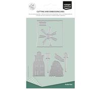 Vaessen Creative di Fustelle da Taglio e Embossing Fattoria - Mulino, Fieno e Altro - 8 Cutting Dies - per Biglietti, Scrapbooking, Lavoretti Creativi e DIY - con Macchine da Taglio ed Embossing