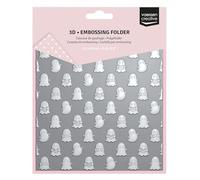 Vaessen Creative Embossing 3D-Pipistrelli 15 x 15 cm-Cartelle per Goffratura-Ideale per Fai da Te Autunnale e Halloween, DIY, Biglietti, Artigianato, Scrapbooking e Journaling, Transparente, 15 x 15cm