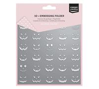 Vaessen Creative Embossing 3D-Zucca 15 x 15 cm-Cartelle per Goffratura-Ideale per Fai da Te Autunnale e Halloween, DIY, Biglietti, Artigianato, Scrapbooking e Journaling, Transparente, 15 x 15cm