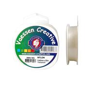 Vaessen Creative Filo di Nylon Trasparente, Bobina da 0,4 mm x 50 m, Antistrappo, Perlato, Lenza da Pesca per Fai da Te, Cucito, Perline e Appendere Oggetti