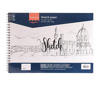 Vaessen Creative Florence 200307-01 - Carta da disegno, formato A3, 60 pezzi, 130 g/m², per matita, grafite e inchiostro, carta creativa di alta qualità, per schizzi, colore bianco, formato A3