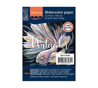 vaessen creative Florence, 300 g/m², Confezione da 100 Pezzi, Formato A6, per Pittura ad Acquerello, Scrittura a Mano, Lettering e Altri lavori di Carta, Nero