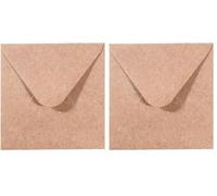 Vaessen Creative Florence Buste Quadrati Piccoli per Biglietti di Auguri, Marrone Carta Kraft, Set di 50, Biglietti Coordinati Disponibili