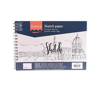 Vaessen Creative Florence - Carta da disegno, formato A4, 60 pezzi, 130 g/m², per matita, grafite e inchiostro, carta creativa di alta qualità per schizzi, colore bianco, formato A4