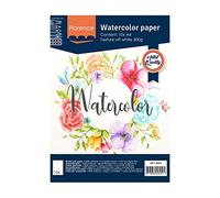 Vaessen Creative Florence Carta per Acquerello A4, Avorio, 300 g/mq, qualità Belle Arti, Grana Grossa, 10 Fogli per Pittura, Handlettering, Progetti Artistici e Altro Ancora, Legno, unità