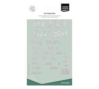 Vaessen Creative Fustella da Taglio Natalizie con Numeri e Frasi - 29 Cutting Dies da 8 mm a 2,5 cm - per Biglietti, Scrapbooking, Fai-da-te e Lavoretti Creativi - con Macchine da Taglio ed Embossing