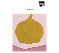 Vaessen Creative Fustella Embossing-Zucca-Cuting Die 7 x 7,5 cm-Accessori Autunno e Halloween per Macchine da Taglio, Fai da Te, Biglietti, Scrapbooking e Journaling, Oro