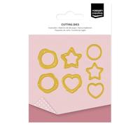 Vaessen Creative Fustella Natalizie Sigilli da Carta-7 Cutting Dies da Ø 2,5 cm-per Biglietti, Scrapbooking, Fai-da-te e Lavoretti Creativi-con Macchine da Taglio ed Embossing, Diversi