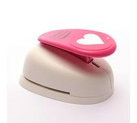 Vaessen Creative 21493-079 - Perforatrice a Forma di Cuore, 8,9 cm, Misura Grande, 1 Pezzo, Fino a 160 G/M², per Carta e Scrapbooking, Colore: Bianco/Rosa