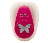 Vaessen Creative Perforatrice a forma di farfalla, 5,1 x 6,7 cm, per carta fai da te, carta per album, carta per decoupage, bianco e oro