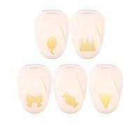 Vaessen Creative Set di fustelle - Fiocco, torte, caramelle, palloncini, bandiera, 5 pezzi, carta colorata e materiale per bricolage fino a 250 g/m², per fai da te, con carta e scrapbooking