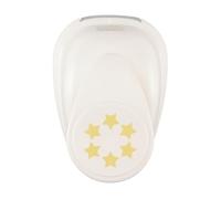 Vaessen Creative Fustellatrice per Carta Natale-Stelle di Ø 2,3 x 2,4 cm-Accessori per Fai da Te e Scrapbooking-Fustella per Biglietti, Album Foto e Journaling, Oro-Bianco