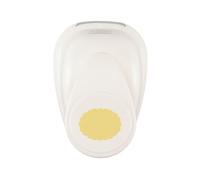 Vaessen Creative Fustellatrice per Carta-Ovale Dentellate di 2,5 x 1,7 cm-Accessori per Fai da Te e Scrapbooking-Fustella per Biglietti, Album Foto e Journaling, Oro-Bianco