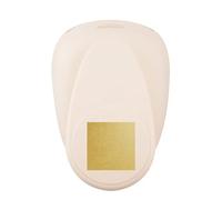 Vaessen Creative 21437-060 - Perforatrice a Forma Quadrata, 5 cm, Grande Perforatrice con Motivo Stampato, 1 Pezzo, Fino a 160 G/M², per Carta e Scrapbooking, Colore: Bianco/Rosa
