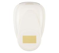 Vaessen Creative Fustella rettangolare 5 cm, fustellatrice Jumbo grande, 1 pezzo, fino a 160 g/m², per fai da te con carta e scrapbooking, bianco/rosa, 2,2 x 4,4 cm