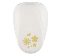 Vaessen Creative Fustellatrice per Carta-Set di Fiori di 5 mm a 7,15 cm-Accessori per Fai da Te e Scrapbooking-Fustella per Biglietti, Album Foto e Journaling, Oro-Bianco