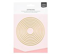 Vaessen Creative Fustelle a Forma di Cerchi, Acciaio, Nero, 11x11x0.1 cm